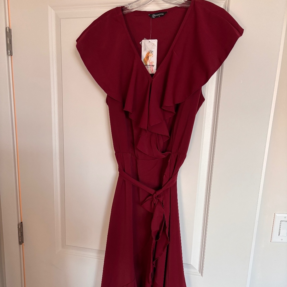 Women's  Cross Midi Dress Casual Boho Deep V Neck